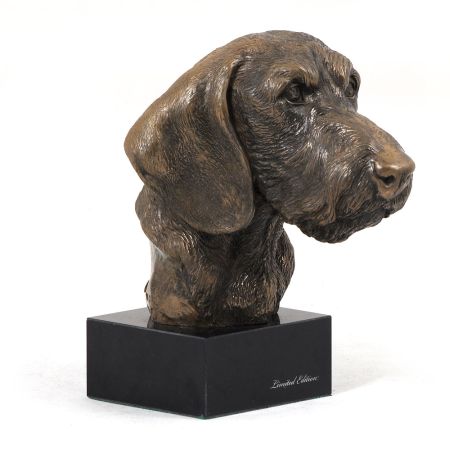 Dachshund Teckel statue on marble base