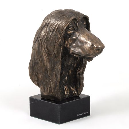 afghan hound statue on marble base