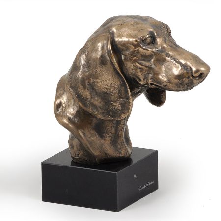 Dachshund Teckel statue on marble base