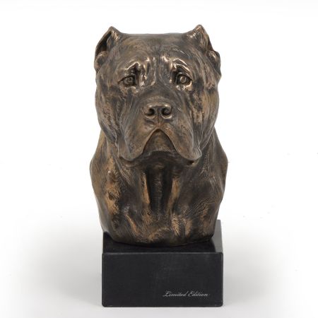 Cane Corso statue on marble base