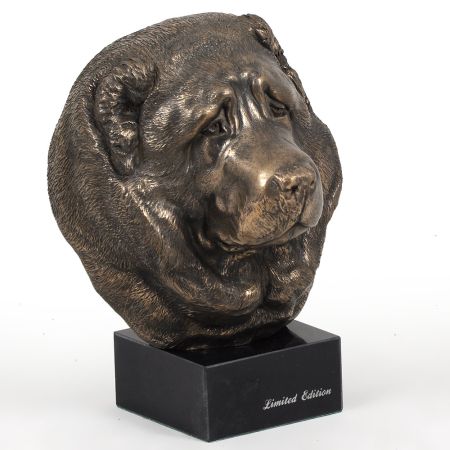 Caucasian Shepherd statue on marble base