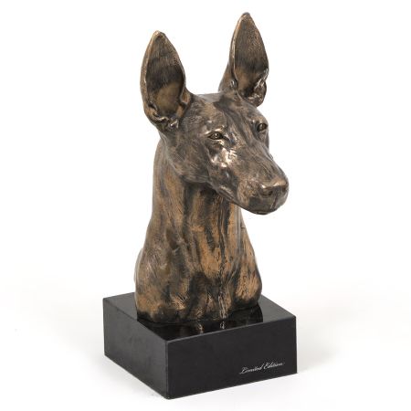 Pharaoh Hound statue on marble base