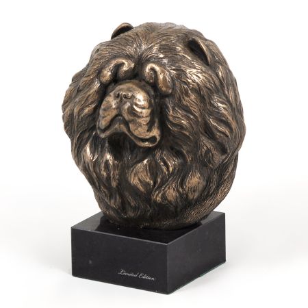 Chow Chow statue on marble base