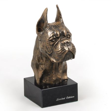 Boxer statue on marble base