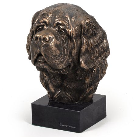 Saint Bernard statue on marble base
