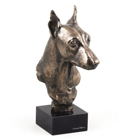 Pincher statue on marble base