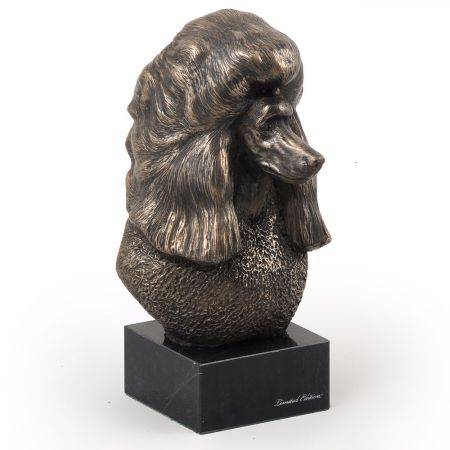 Poodle statue on marble base